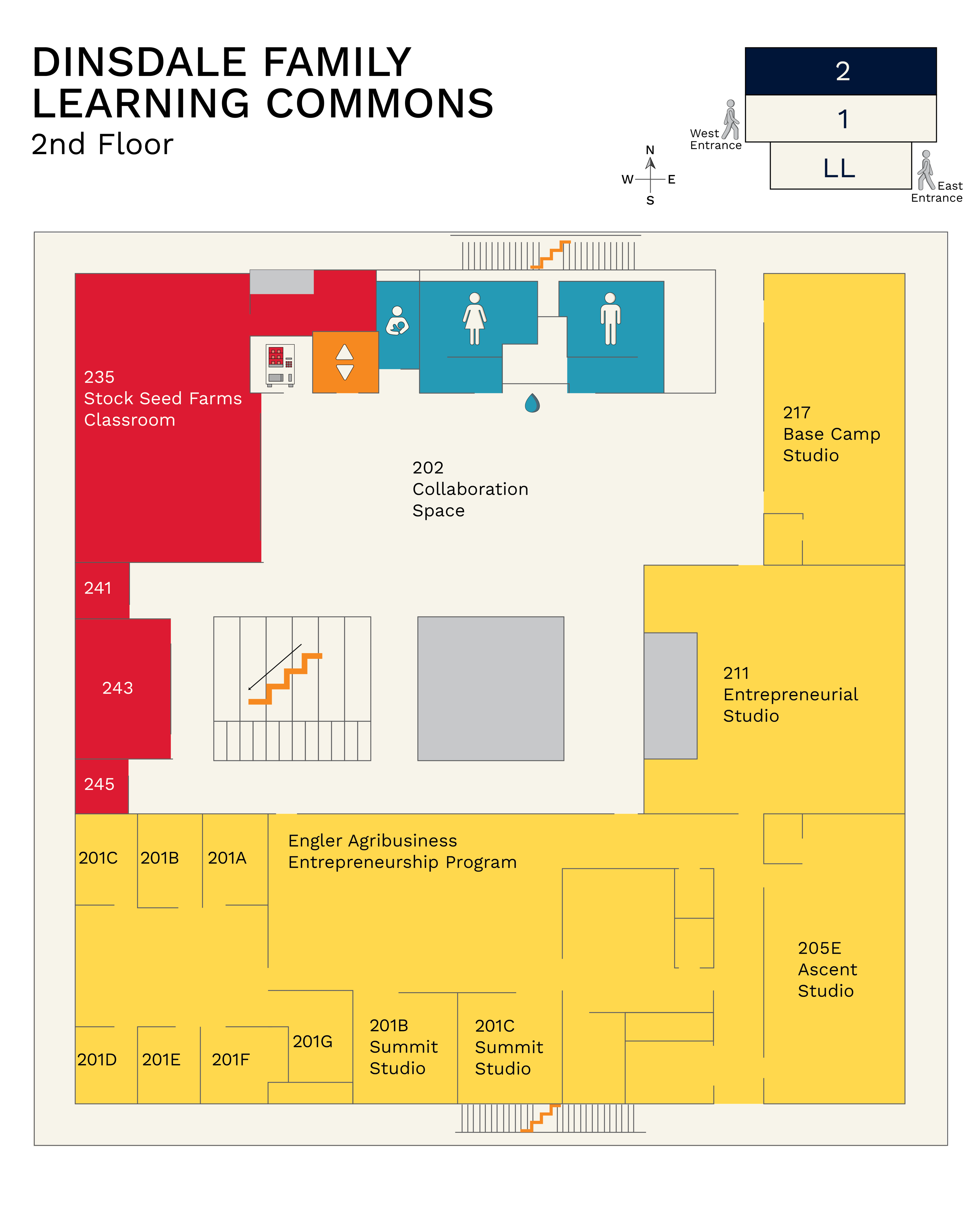  Image of sideview and floor map of Dinsdale Level 2