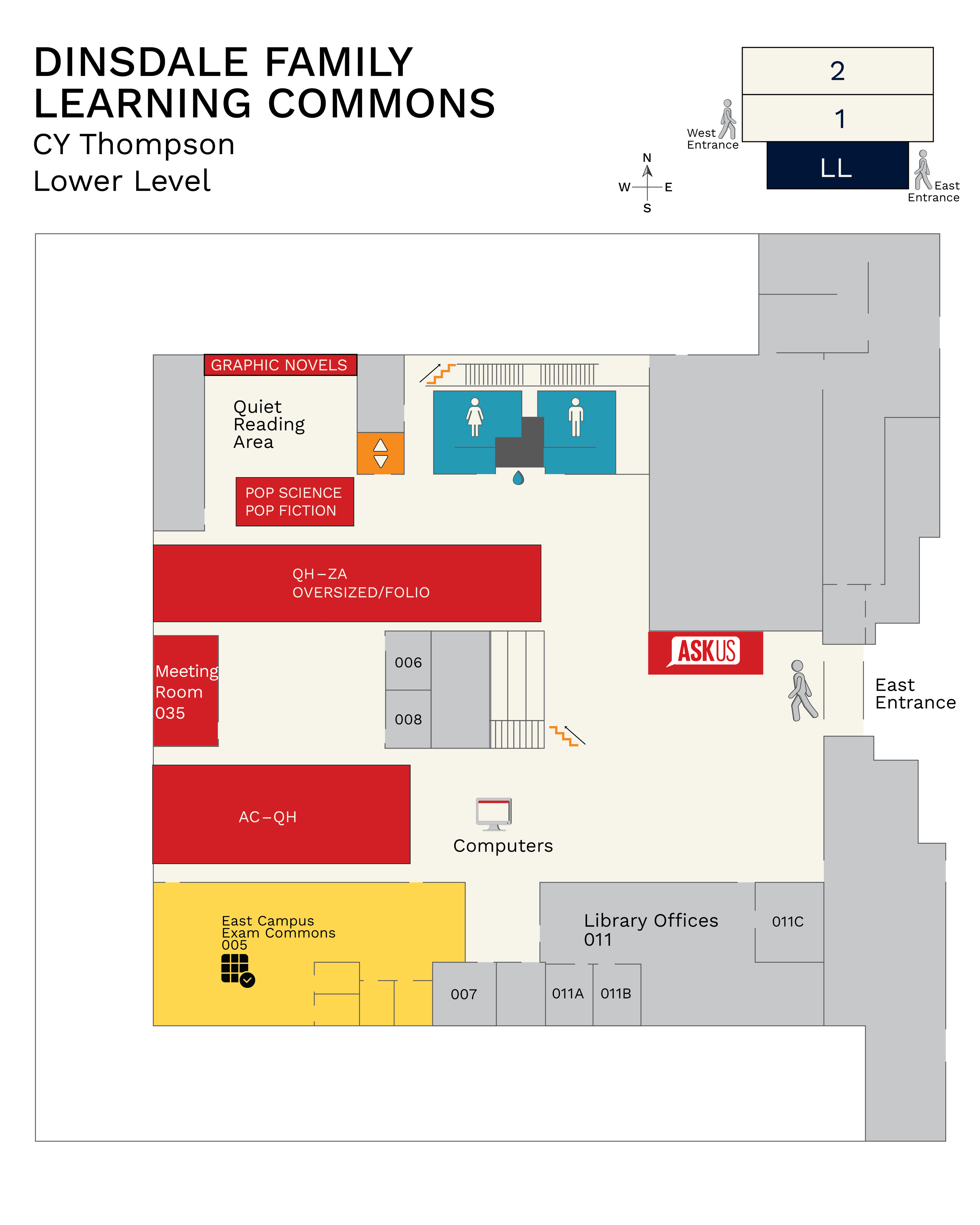  Image of sideview and floor map of Dinsdale Lower Level