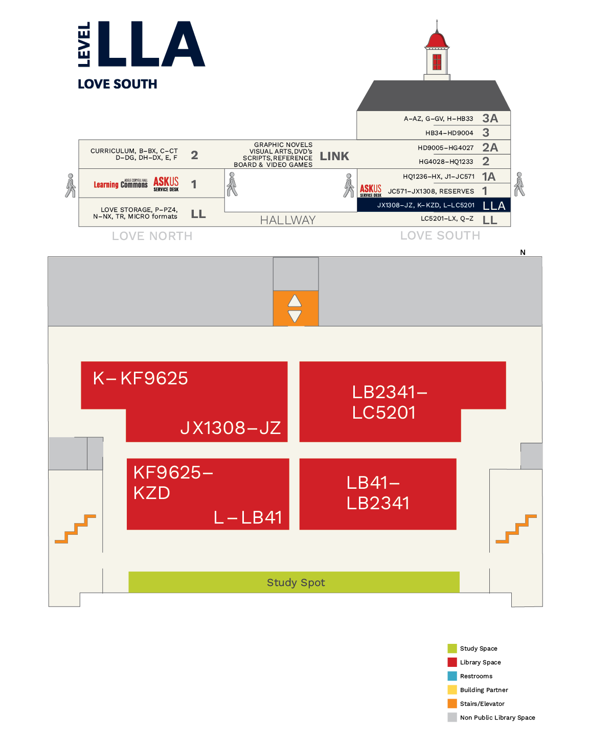 Image of sideview and floor map of Love South Lower Level A