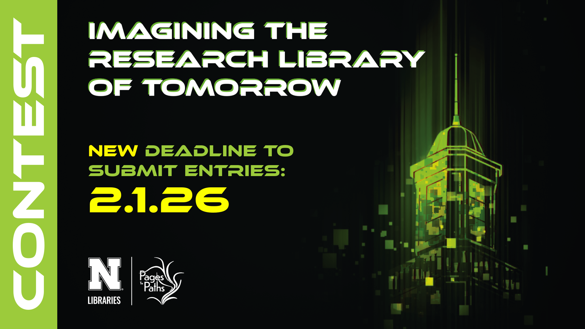 Imagining the Research Library of Tomorrow contest new deadline to submit entries 2-1-2026