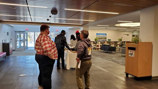 Attendees at reception