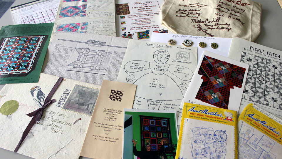 array of quilt paper materials