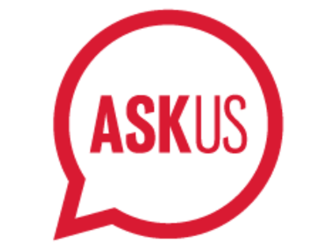 speech bubble with ASKUS text