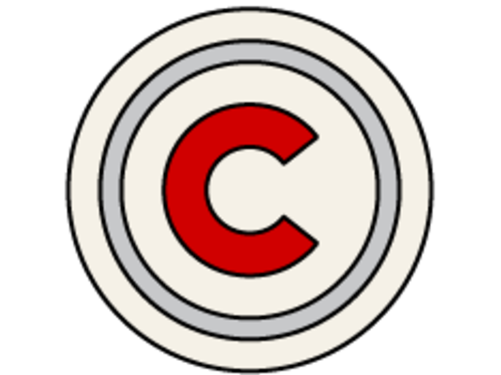 decorative icon of copyright symbol