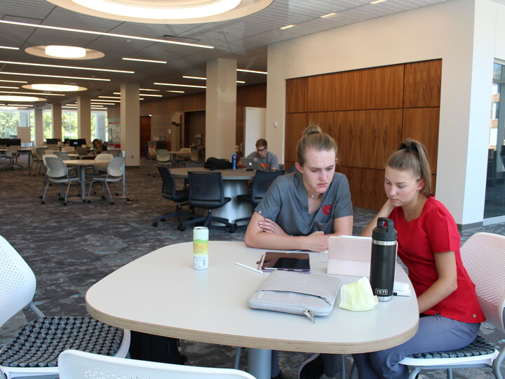 Photo of students in dinsdale with natural light in study areas