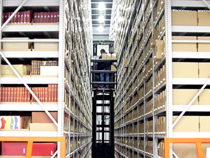 photo of LDRF staff pulling items from the shelf