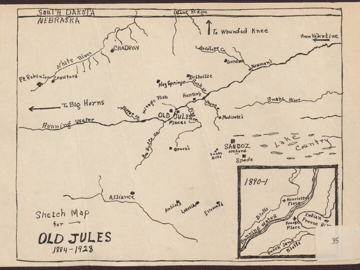 sketch of map of old jules