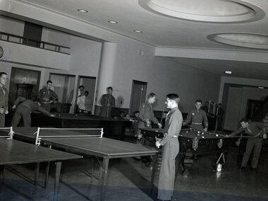 cadets playing ping pong