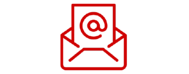 decorative icon of an email in an envelope