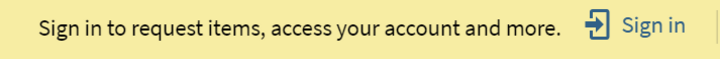 Screenshot of the prompt to login that displays in the catalog