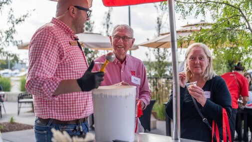 Ice cream served to attendees.