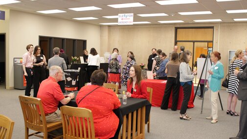 Attendees at the event