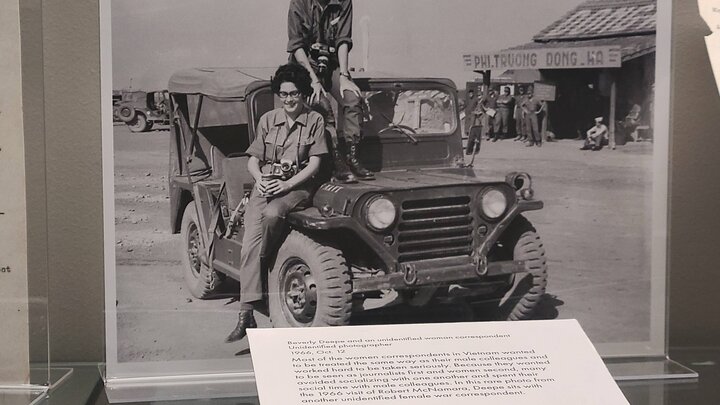 Photo courtesy of Archives & special collections. Bev Deepe Keever in 1966, Vietnam
